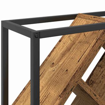 Wijnrek 51x18x52,5 cm bewerkt hout oud houtkleurig 7