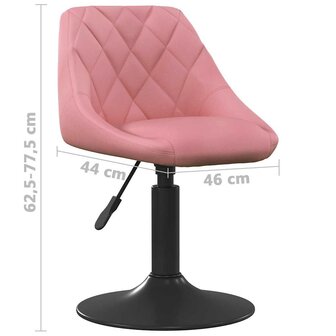 Barkruk Roze 46x44x(62,5-77,5) cm Velvet 7