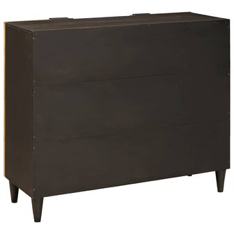 Bijzetkast Zwart en Goud 90 x 33.5 x 75 cm massief mangohout 5