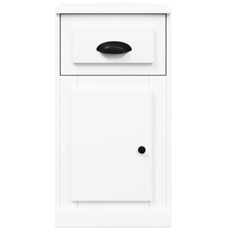 Bijzetkast met lade 40x50x75 cm bewerkt hout wit 6