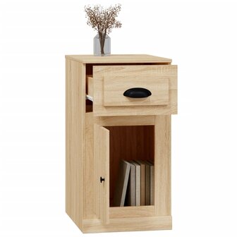 Bijzetkast met lade 40x50x75 cm bewerkt hout sonoma eikenkleur 5
