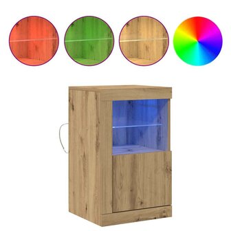Bijzetkast 2 pcs artisanaal eikenkleurig 41 x 37 x 67 cm 4