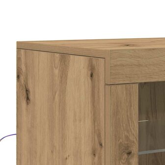 Bijzetkast 2 pcs artisanaal eikenkleurig 41 x 37 x 67 cm 9