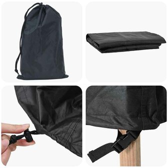 Buitenmeubelhoes Zwart 244 x 244 x 105 cm 210D oxford stof 6