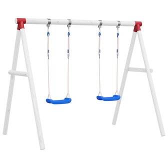 Schommelset met 2 zitjes 38x16 cm polyetheen blauw 1
