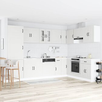 Keukenkast met opslag 2 pcs Wit 80 x 46 x 81.5 cm Bewerkt hout 1