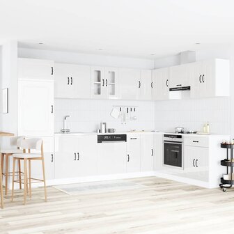 Keukenkast Kalmar 2 pcs Wit 80 x 46 x 81.5 cm Bewerkt hout 1