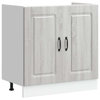 Keukenkast Kalmar 2 pcs Grijs 80 x 46 x 81.5 cm Bewerkt hout 4