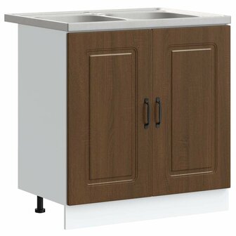 Keukenkast Kalmar 2 pcs Bruin 80 x 46 x 81.5 cm Bewerkt hout 2