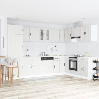 Keukenkast met opslag 2 pcs Wit 80 x 46 x 81.5 cm Bewerkt hout 1