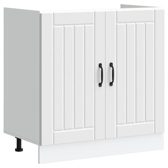 Keukenkast met opslag 2 pcs Wit 80 x 46 x 81.5 cm Bewerkt hout 4
