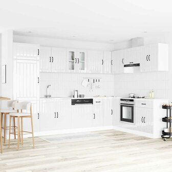Keukenkast met opslag 2 pcs Wit 80 x 46 x 81.5 cm Bewerkt hout 1