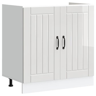 Keukenkast met opslag 2 pcs Wit 80 x 46 x 81.5 cm Bewerkt hout 4