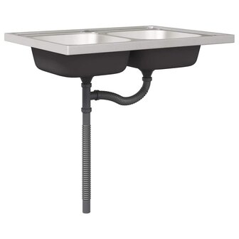Keukenkast met opslag 2 pcs Wit 80 x 46 x 81.5 cm Bewerkt hout 5