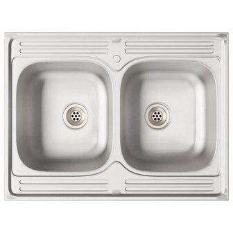 Keukenkast met opslag 2 pcs Wit 80 x 46 x 81.5 cm Bewerkt hout 8