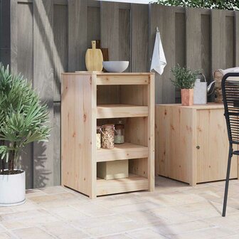 Keukenkast met plank Bruin 55 x 55 x 92 cm Massief grenenhout 1