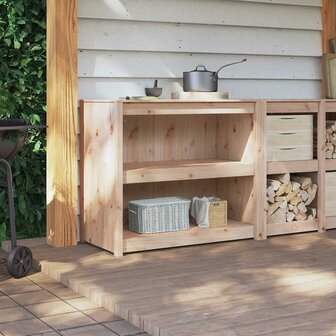 Keukenkast met plank Bruin 106 x 55 x 92 cm Massief grenenhout 4
