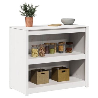 Keukenkast met plank Wit 106 x 55 x 92 cm Massief grenenhout 3