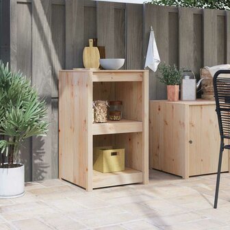 Keukenkast met plank Bruin 55 x 55 x 92 cm Massief grenenhout 1