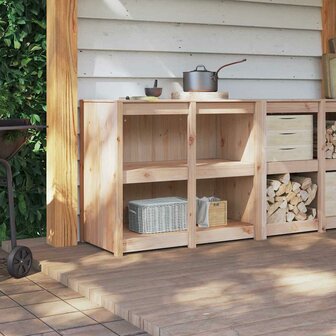 Keukenkast met plank Bruin 106 x 55 x 92 cm Massief grenenhout 4