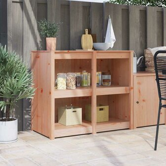 Keukenkast met plank Bruin 106 x 55 x 92 cm massief douglas 1