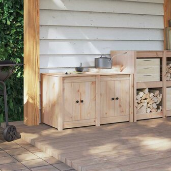 Keukenkast met plank Bruin 106 x 55 x 64 cm Massief grenenhout 4
