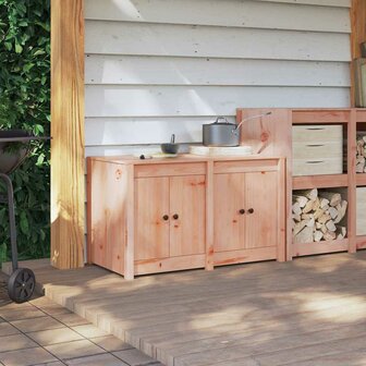 Keukenkast met plank Bruin 106 x 55 x 64 cm Massief grenenhout 4