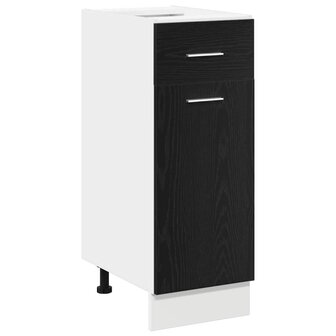 Lade onderkast Zwart eiken 30 x 46 x 81.5 cm Bewerkt hout 2