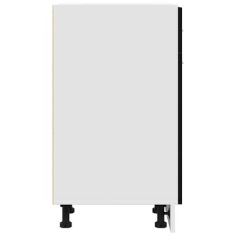 Lade onderkast Zwart eiken 30 x 46 x 81.5 cm Bewerkt hout 8