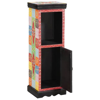 Ladekast met plank Multikleur 30 x 30 x 90 cm Massief mangohout 1