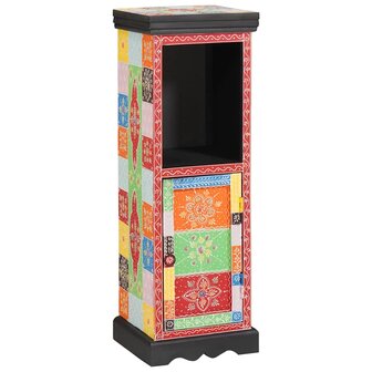 Ladekast met plank Multikleur 30 x 30 x 90 cm Massief mangohout 6