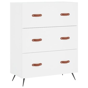 Ladekast 69,5x34x90 cm bewerkt hout wit 2