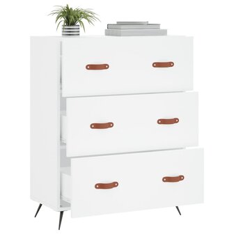 Ladekast 69,5x34x90 cm bewerkt hout wit 4