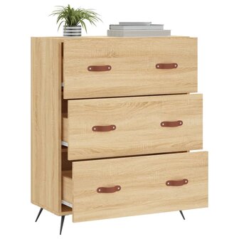 Ladekast 69,5x34x90 cm bewerkt hout sonoma eikenkleurig 4