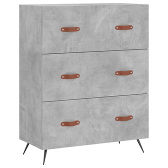 Ladekast 69,5x34x90 cm bewerkt hout betongrijs 2