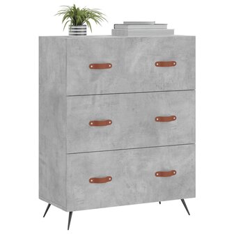 Ladekast 69,5x34x90 cm bewerkt hout betongrijs 3