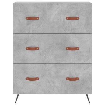 Ladekast 69,5x34x90 cm bewerkt hout betongrijs 5