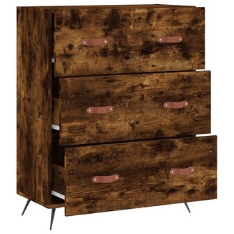 Ladekast 69,5x34x90 cm bewerkt hout gerookt eikenkleurig 6