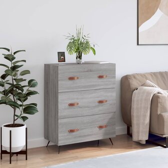 Ladekast 69,5x34x90 cm bewerkt hout grijs sonoma 1
