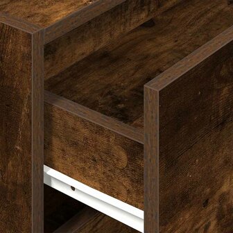 Kast met 2 lades 60x31x40 cm bewerkt hout gerookt eikenkleurig 8