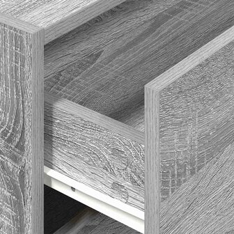Kast met 2 lades 60x31x40 cm bewerkt hout grijs sonoma eiken 8