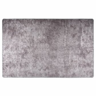 Vloerkleed wasbaar anti-slip 80x150 cm grijs 1