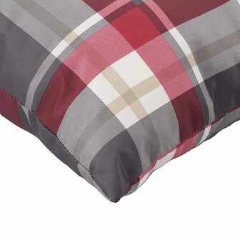 Bankkussens 4 stuks Rood Geruit Patroon 50x50 cm Stof 6