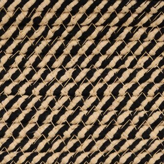 Opbergmand met deksel &Oslash; 37x50 cm katoen zwart en beige 8