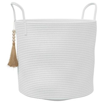 Opbergmand &Oslash; 40x35 cm katoen wit 2