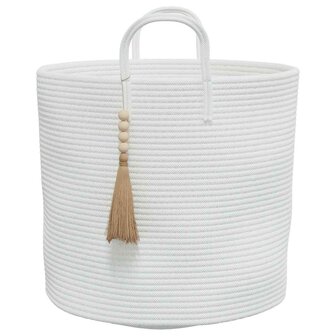Opbergmand &Oslash; 40x35 cm katoen wit 5