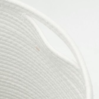 Opbergmand met deksel &Oslash; 40x35 cm katoen bruin en wit 7