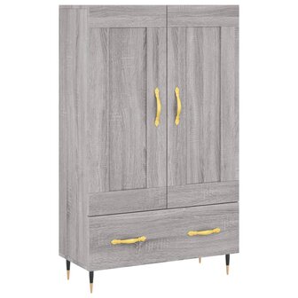 Hoge kast 69,5x31x115 cm bewerkt hout grijs sonoma eikenkleurig 2