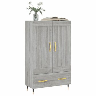 Hoge kast 69,5x31x115 cm bewerkt hout grijs sonoma eikenkleurig 3