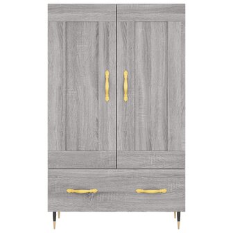 Hoge kast 69,5x31x115 cm bewerkt hout grijs sonoma eikenkleurig 5